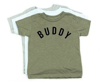 BUDDY | Little Boy Shirt |Trendy Kids Clothes | Shirts for Little Boys | Boy Shirt | Toddler Boy Shirt | Boy Graphic Tees |
