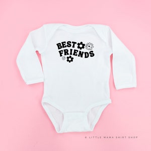 Best Friends - Flowers - Child LONG SLEEVE Tee | Toddler Shirts | Kids Graphic Tee | Little Besties Tees | Friends Shirt | Best Friends |