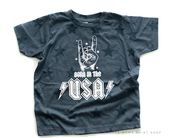 Born In The USA - Child STAR Tee | Fourth of July Shirt | Patriotic Outfit | Kids 4th of July Shirts | Memorial Tee | USA Accessories |