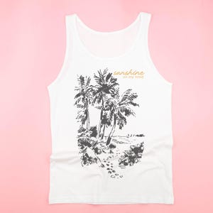 Sunshine On My Mind - Unisex Jersey TANK | Vacation Outfit | Beach Tank | Summer Tank | Vacay Vibes | Beach Babe | Family Vacation Shirts |