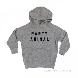 Party Animal - BLOCK FONT - Child HOODIE | Kids Hoodie | Birthday Hoodie | Boys Birthday Hoodie | Girls Birthday Hoodie | Party Animal