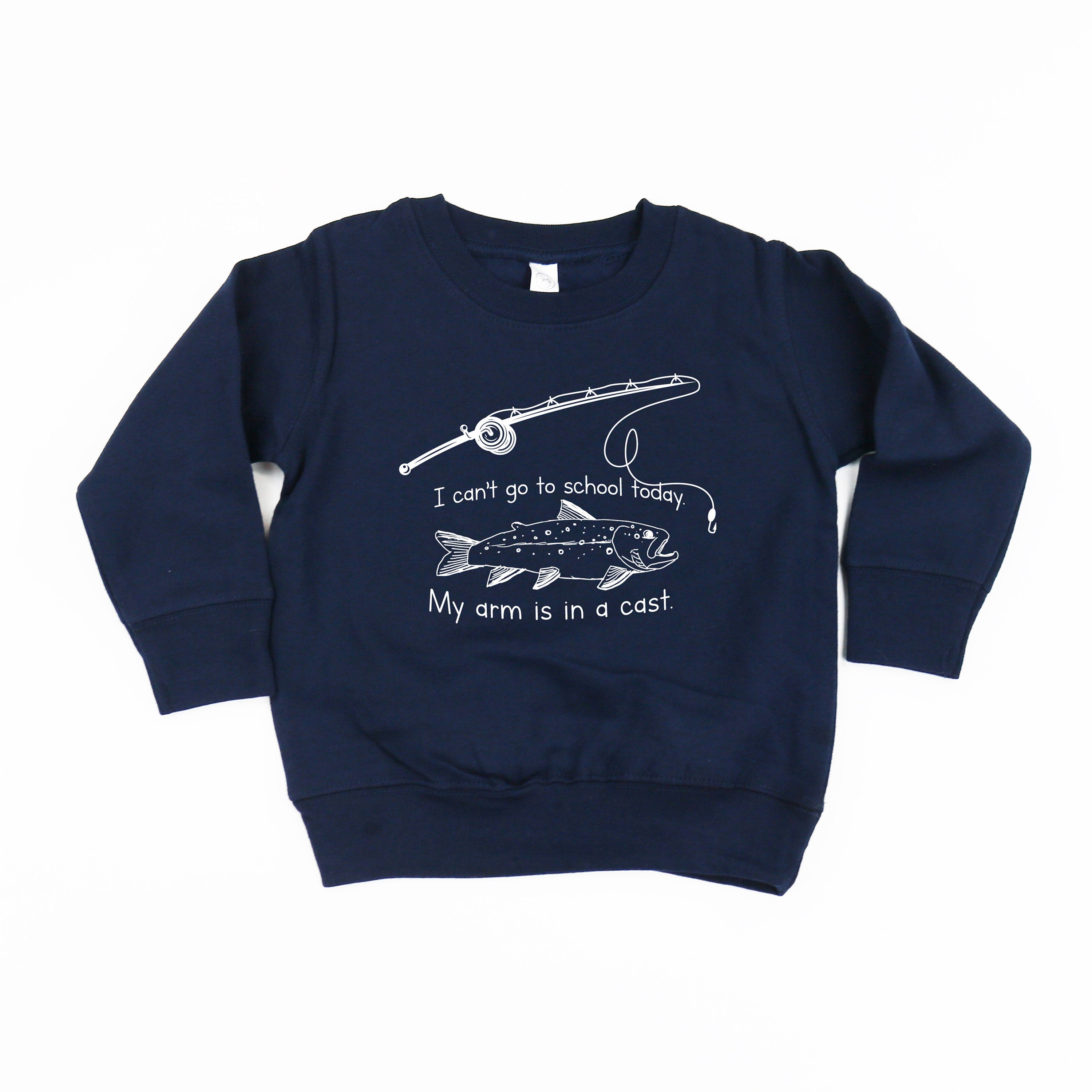 Buy I Can't Go to School Today. My Arm is in a Cast. Child Sweater Fishing  Graphic Tee Kids Fishing Shirt Back to School Clothes Fish Online in India  