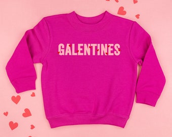 GALENTINES - Mini Hearts - MAGENTA SWEATER | Valentine Sweater | Valentine Sweater for Kids | Kid Valentine Shirt | Toddler Valentine |