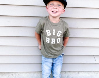 HERMANO MAYOR - Varsity - Camiseta para niño / Camiseta para hermano / Hermanos pequeños / Camisetas para hermanos / Hermano mayor / Anuncio de embarazo / Camisetas para niños