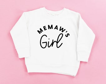 Memaw's Girl - Child SWEATER | Toddler Girl Sweater | Sweater for Little Girls | Gigi's Girl | Little Girl Sweater | Grandma's Girl |