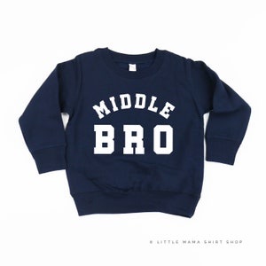 MIDDLE BRO - Varsity - Child Sweater | Sweater for Kids | Kid Sweatshirt | Toddler Shirt | Brother Graphic Sweater | Toddler Sweatshirt