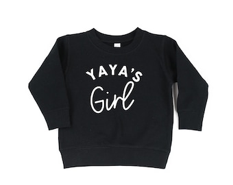 Yaya's Girl - Suéter para niños / Suéter para niñas pequeñas / Suéter para niñas / Yaya's Girl / Suéter para niñas / Niña de la abuela