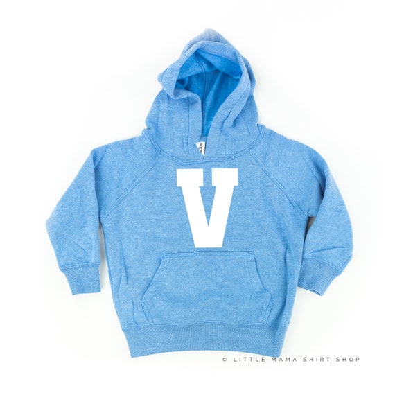Varsity Initial v Child HOODIE Sweater for Kids Back to School Sweaters School Sweaters Kid Sweaters Kid Hoodies Etsy Canada