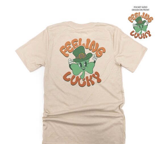 Feeling Lucky (pf&b) - Unisex Tee | St. Patty's Day | Shamrock Graphic Tee | Charming | Lucky Vibes | Spring Graphic Tee | Men's Shirt |