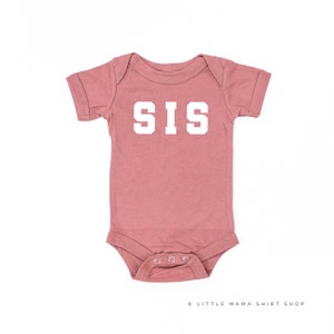 SIS - Varsity - Child Shirt | Little Sister Shirt | Big / Little Sisters | Sibling Shirts | Big Sister | Pregnancy Announcement |