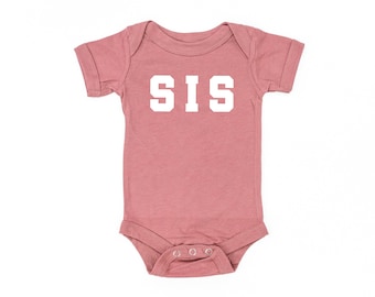 SIS - Varsity - Child Shirt | Little Sister Shirt | Big / Little Sisters | Sibling Shirts | Big Sister | Pregnancy Announcement |