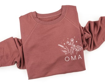OMA - Bouquet - Pocket Size - Lightweight Sweater | Oma Shirts | Sweater for Oma | Lightweight Sweater | Oma Gift | Mother's Day Gifts |