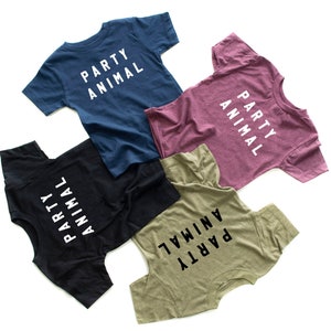 Party Tier - BLOCK SCHRIFT | Kleinkind Shirt | Geburtstagsshirt | Shirts für kleine Mädchen | Little Boy Shirt | Baby Geburtstag Shirt | Party Shirt