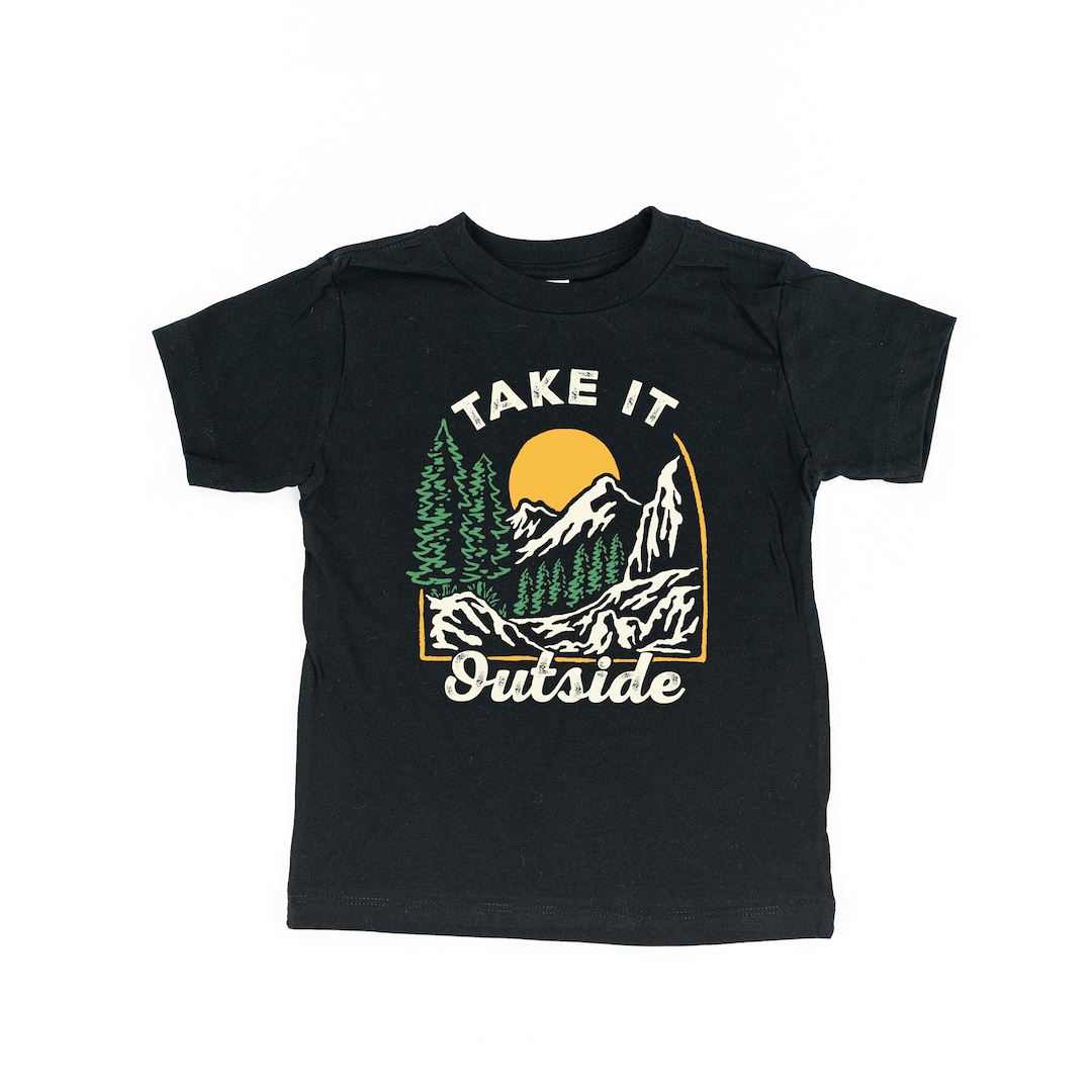 Take It Outside - BLACK Short Sleeve Child Shirt | Kids Outdoor Shirt ...