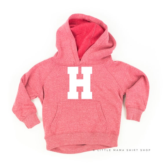Varsity Initial h Child HOODIE Sweater for Kids Back to School