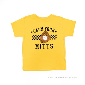 Calm Your Mitts - Short Sleeve Child Shirt | Kids Graphic Tee | Kids Sports | Baseball Graphic Tee | Kids Baseball Tee | Baseball Life
