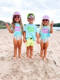 Vacay Vibes (Neon) - Child Tee | Summer Shirts | Kid Vacation Tees | Vacation Shirts for Kids | Beach Shirts | Summer Time | Kids Beach Tee