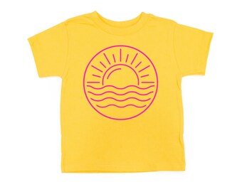 Ocean Sunset - Short Sleeve Child Shirt | Summer Shirts | Kid Vacation Tees | Vacation Shirts for Kids | Beach Shirts | Summer Time