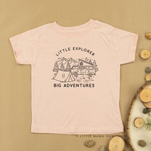 Little Explorer Big Adventures© | Toddler Shirts | Kids Tee Shirts | Kids Graphic Tees | Shirts For Girls | Shirts For Boys | Camping Tees |