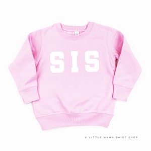 SIS - Varsity - Suéter Infantil | Camisola para Crianças | Moletom infantil | camisa infantil | Camisola gráfica irmã | moletom infantil |