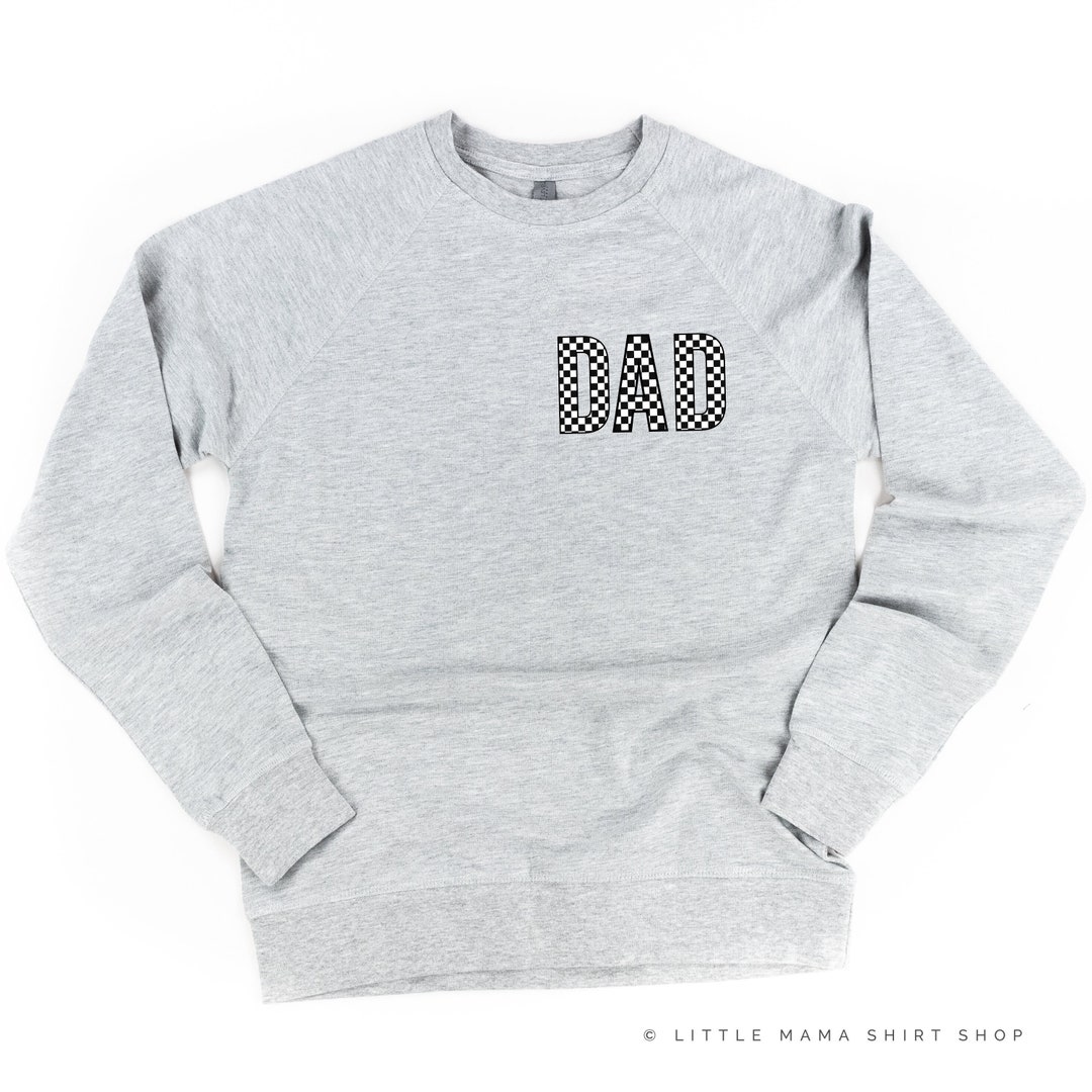 Block Font Checkers DAD Lightweight Sweater Groovy - Etsy