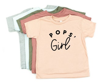 Pops' Girl | Toddler Girl Shirt | Shirts for Little Girls | Papa's Girl | Little Girl Shirts | Baby Girl Shirt | Grandpa's Girl |