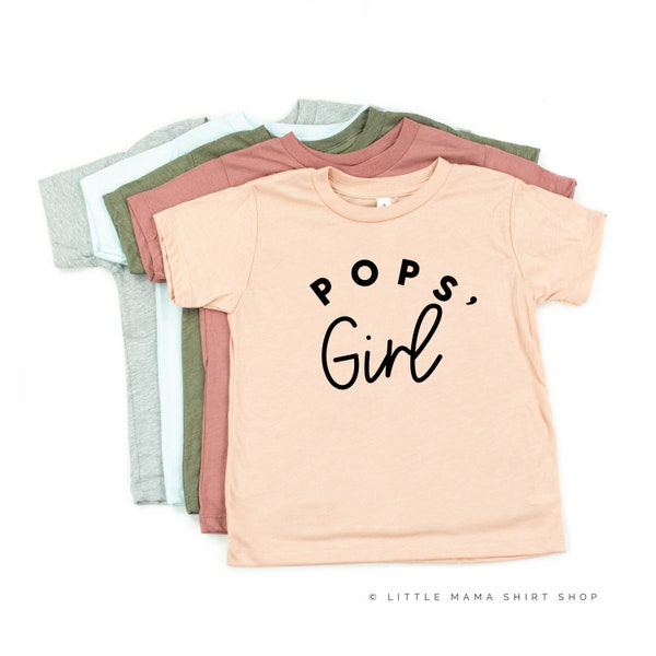 Pops' Girl | Toddler Girl Shirt | Shirts for Little Girls | Papa's Girl | Little Girl Shirts | Baby Girl Shirt | Grandpa's Girl |