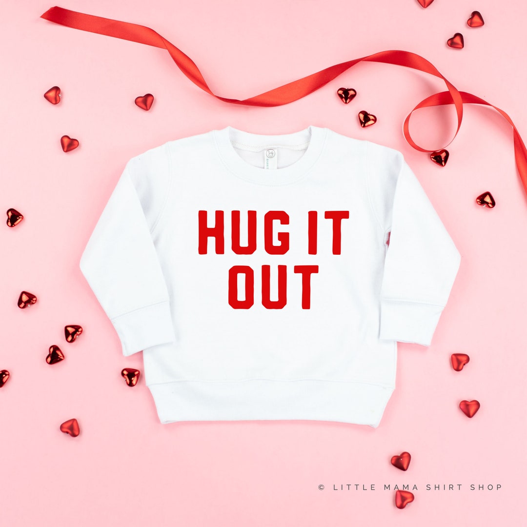 Hug It Out Child Sweater Valentine Sweater Valentine Sweater for Kids