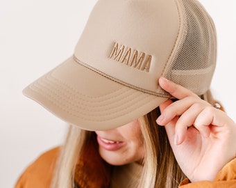 Tone On Tone - MAMA TRUCKER HAT | Hats for Moms | Gift for Mom | Mom Life Hat | Motherhood | Mama Life | Mother's Day Gift | Mom Accessories