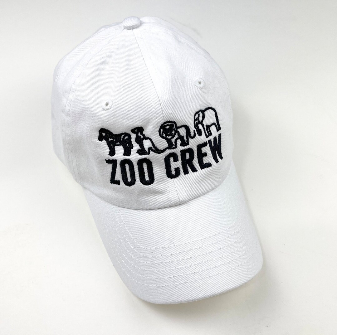 ZOO CREW Child Size White Baseball Cap Hats for Kids Baseball Cap