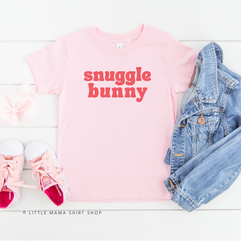 Easter Graphic Tee Little Girl Easter Shirt Kids Easter Shirt Easter Bunny Shirts Snuggle Bunny\u00a9 BALLERINA PINK SHIRT