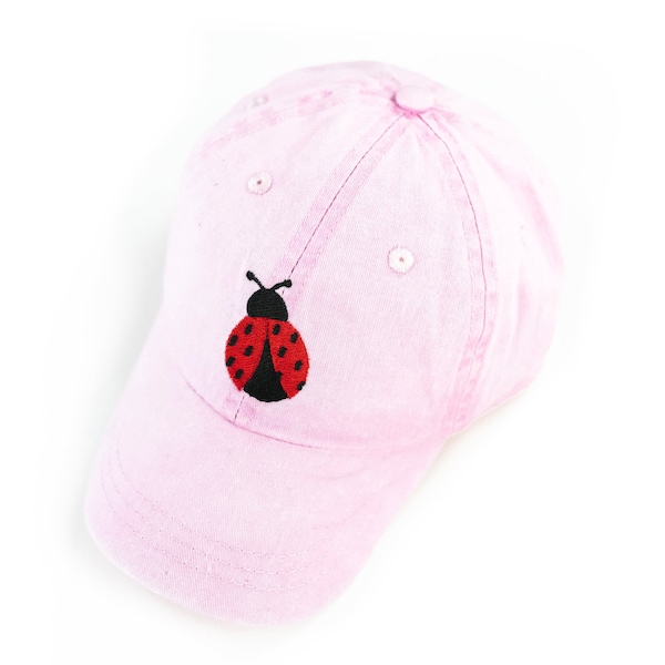 Ladybug - CHILD SIZE - Baseball Cap | Child Size Hat |  Little Girl Hat | Baseball Cap | Youth Hat - Toddler Hat | Girl Ladybug Hat |