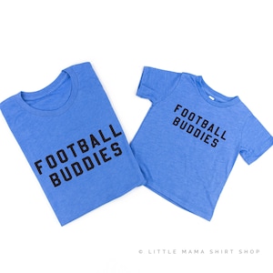 Football Buddies | Set of 2 Shirts - LAKESIDE  w/ BLACK | Mother and Son Matching Shirts | Father&#39;s Day Gift | Father and Son Matching Tees