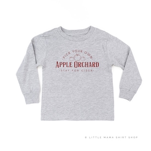 Apple Orchard - LONG SLEEVE Child Shirt | Pumpkin Patch Crew | Fall Babe | Apple Picking Shirt | Fall Graphic Tee | Baby Outfit | Happy Fall