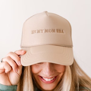 In My MOM ERA™ - Trucker Hat (Tan) - (Re-Release LMSS' Version) | Women's Baseball Cap | Mother's Day Gift | Motherhood |