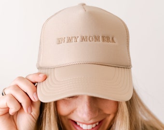 In My MOM ERA™ - Trucker Hat (Tan) - (Re-Release LMSS' Version) | Women's Baseball Cap | Mother's Day Gift | Motherhood |