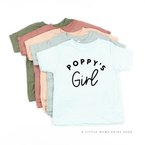 Poppy&#39;s Girl | Toddler Girl Shirt | Shirts for Little Girls | Papa&#39;s Girl | Little Girl Shirts | Baby Girl Shirt | Grandpa&#39;s Girl |