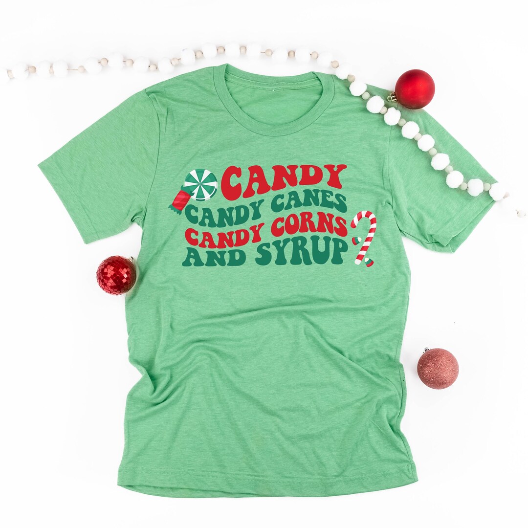 Candy Candy Canes Candy Corns and Syrup Unisex Tee Etsy