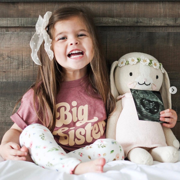 Big Sister (Retro) © - Child Tee | Toddler Girl Shirt | Shirts for Little Girls | Sister Shirts | Little Girl Shirts |