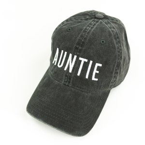 AUNTIE - Heather Black Baseball Cap | Hats for Aunts |  Women&#39;s Baseball Cap |  Gift for Aunt |  Aunt Gift | Hats for Women