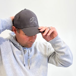 Buffalo - Gray w/ Silver Thread - Comfy Fit -  Baseball Cap | Hats For Dad | Men&#39;s Baseball Cap | Hat for Men | Father&#39;s Day Gift
