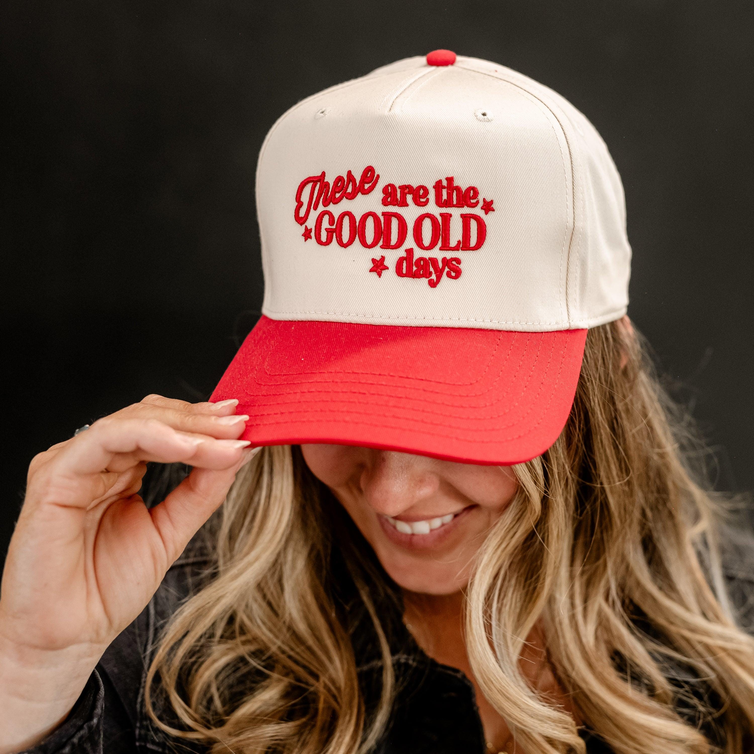 Puff Embroidered Trucker Hat - These Are The Good Old Days | Hats for Moms | Gift for Mom | Mom Life | Mother's Day Gift | Mom Accessories |