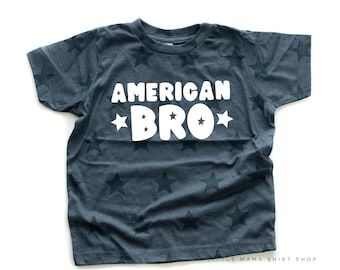 American Bro - Child STAR Tee | Fourth of July Tee | Kids Patriotic Outfit | Kids 4th of July Shirts | Memorial Tee | USA Accessories |
