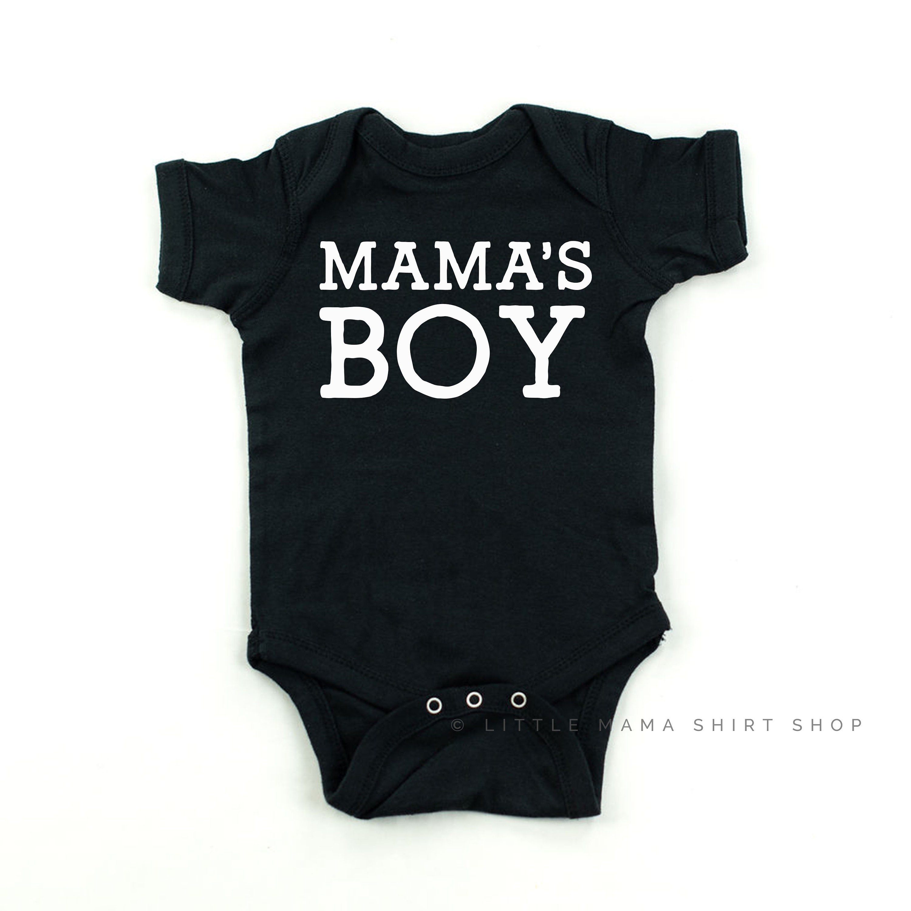 Mamaheart Mama's Boy Set of 2 BLACK Shirts Boy Mom | Etsy