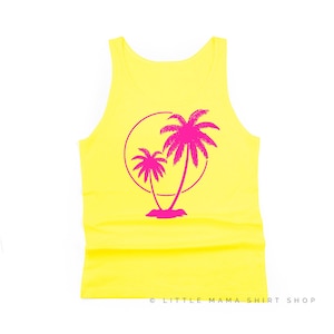 2 Palm Trees with Sun - Unisex JERSEY Tank | Vacation Tanks | Beach Tank Tops | Summer Tanks | Vacay Vibes | Summer Time | Vacay Vibes |