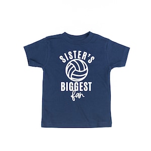 Sister&#39;s Biggest Fan - (Volleyball) - Short Sleeve Child Shirt | Volleyball Graphic Tee | Kids Sports | Slam Dunk | Life on the Court |