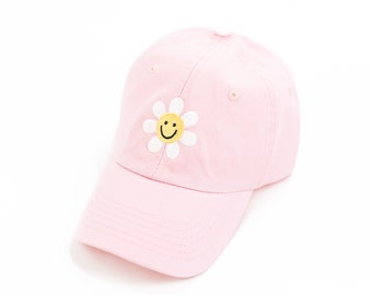 FLOWER PETALS - Child Size Baseball Cap (Light Pink) | Hats for Kids  | Baseball Cap | Little Girl Hat | Hats for Girls | Flower Power Hats