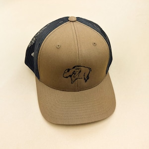 Buffalo - Brown/Black Hat w/ Black Thread - Snapback | Dad Gift | Hats for Dads | Men&#39;s Baseball Cap | Father&#39;s Day | Dad Baseball Hats |
