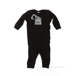 See Ya Later Excavator | Infant SLEEPER | Infant Bodysuit | Baby Bodysuit | Baby Graphic Tees | Infant Romper | Baby Sleeper | Construction
