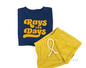 Rays For Days - Short Sleeve Child Shirt | Kid Shirts | Kids Graphic Tee | Child Graphic Tee | Sunshine Tees | Summer Tees | Summer Shirt